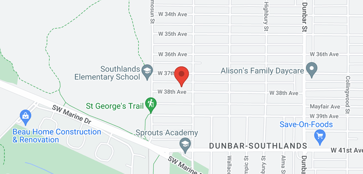 map of 4025 W 38TH AVENUE